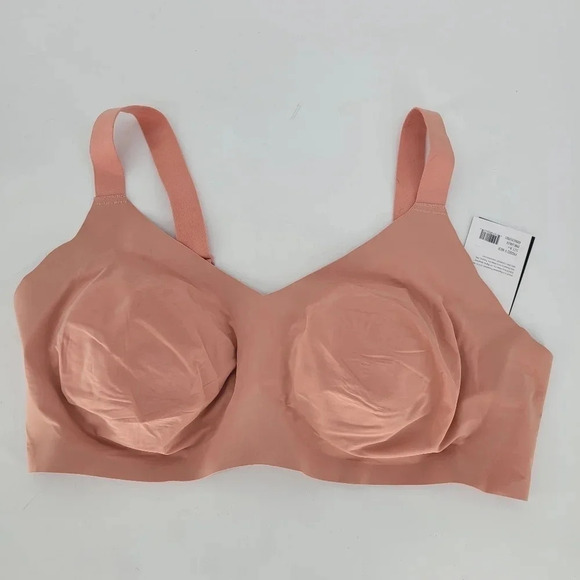 KNIX Padded V-neck 8+ Pink Ginger Bra Fits 42E, 40F, 42F - Picture 2 of 9